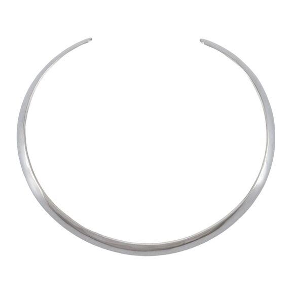 Vintage Sterling Silver 925 10mm Collar Necklace 16" - Picture 1 of 5